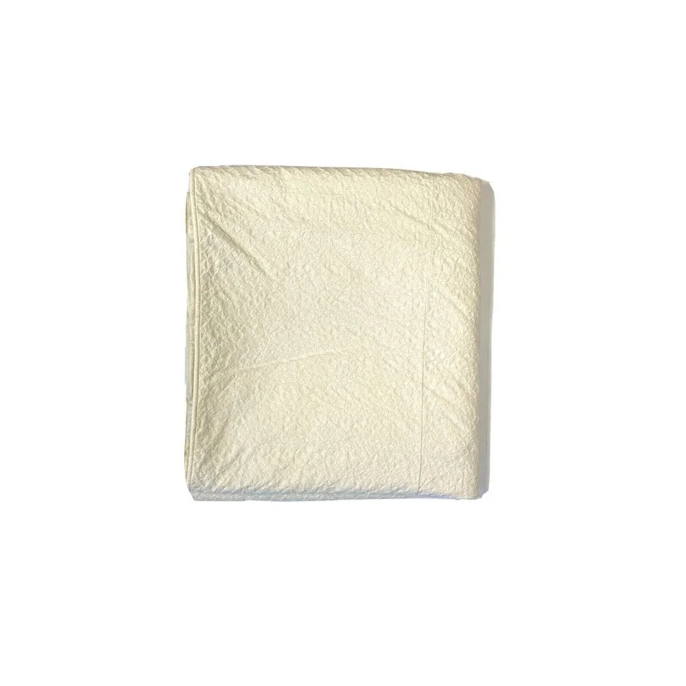 Ethan Allen Custom Made Cream Duvet Cover Full Queen Cotton Lace Bedding Vintage